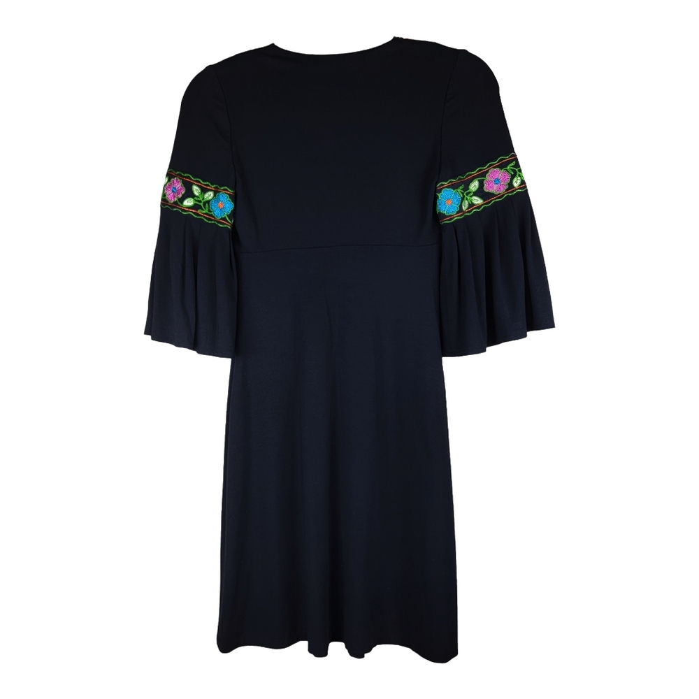 Cache| Embroidered Floral Flutter/ Bell Sleeve Bl… - image 4